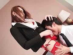 Naughty ladyboy Fuuka Hanasaki gets her dong slurped.